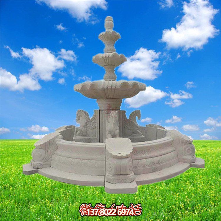 精美石雕噴泉，點(diǎn)綴大理園林之美