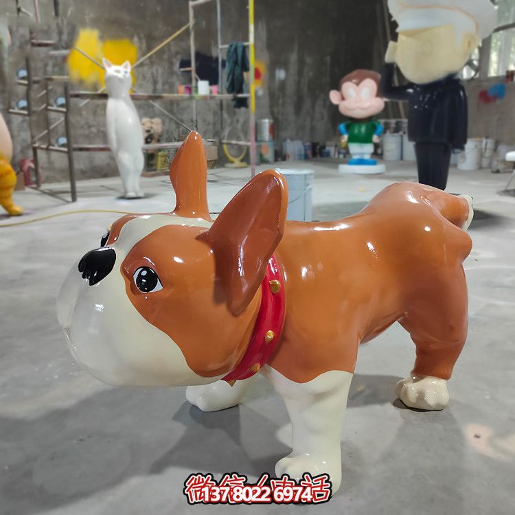 玻璃鋼彩繪創(chuàng)意游樂園狗雕塑