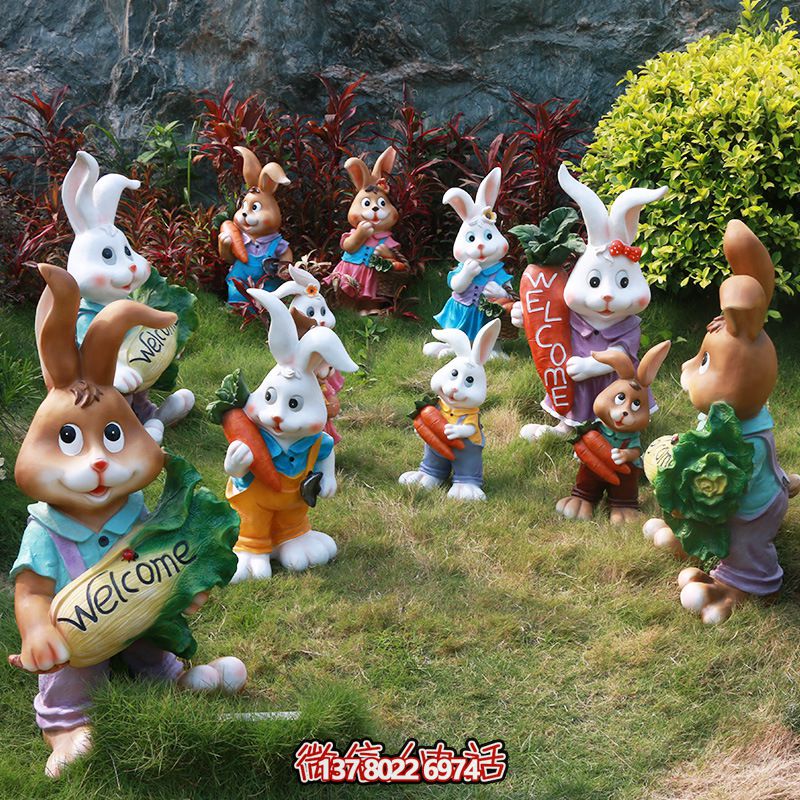 玻璃鋼雕塑兔子——給景區(qū)帶來(lái)活力