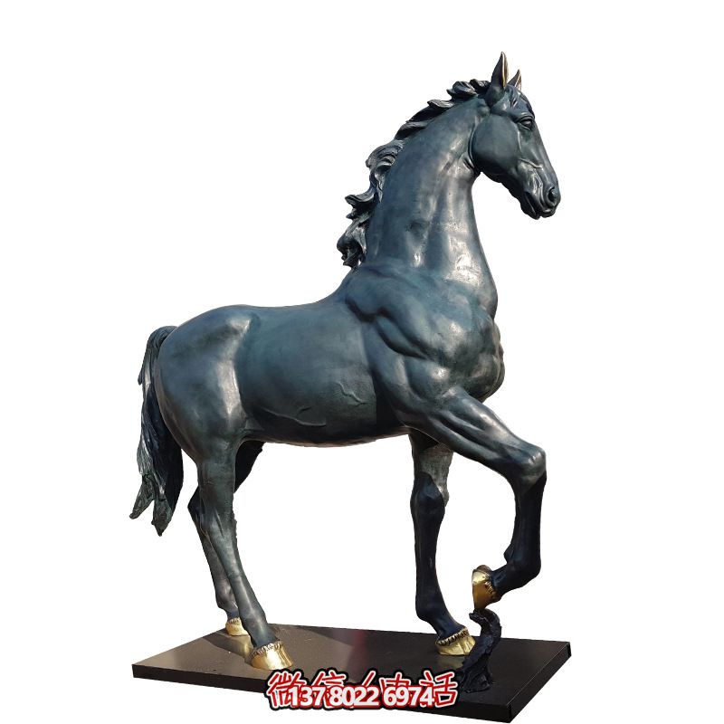 玻璃鋼馬雕塑，大型仿真動(dòng)物裝置，裝飾景區(qū)、廣場