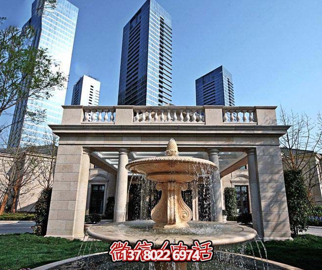 紅晚霞下夢幻園林精致別墅園林景觀設(shè)計