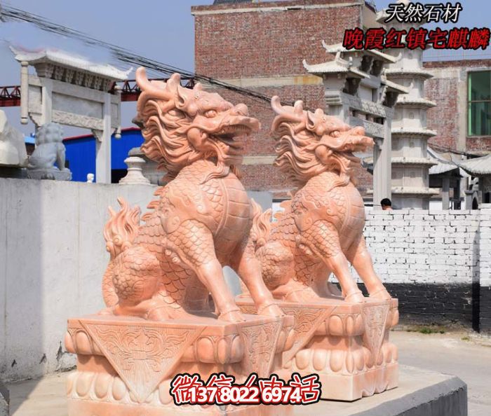 仿古神麒麟石雕，點綴您的庭院門口
