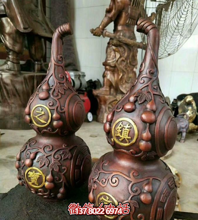 銅雕葫蘆雕塑，增添家居的福氣