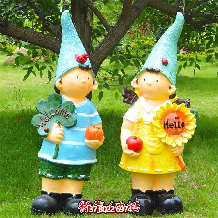 玻璃鋼制娃娃擺件，豐富你的戶外園林裝飾