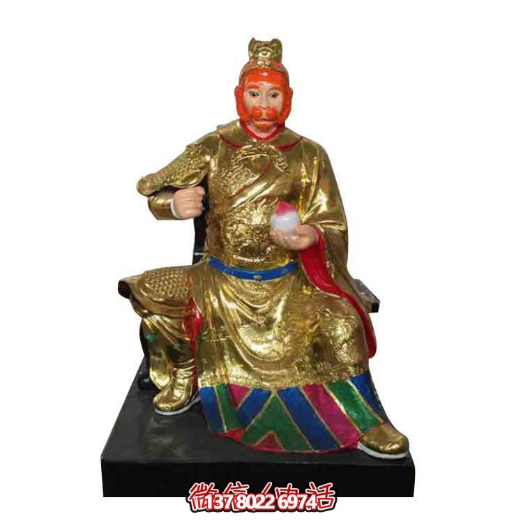 玻璃鋼佛像，金烤漆噴涂