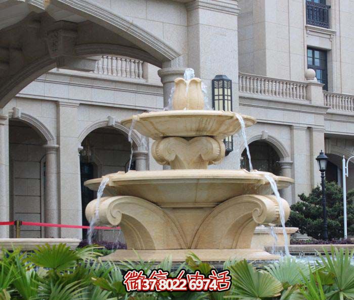 歐式風格大理石噴泉雕塑，美化酒店、廣場、景觀