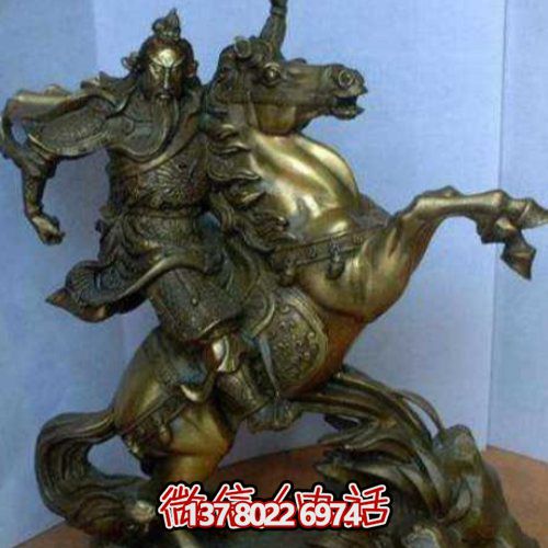 傳統(tǒng)工藝銅雕騎馬人物雕塑，點(diǎn)綴戶外園林