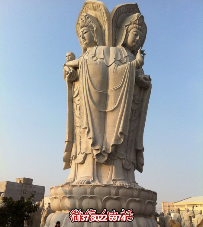 大型觀音大理石雕塑，精美的園林景觀裝飾
