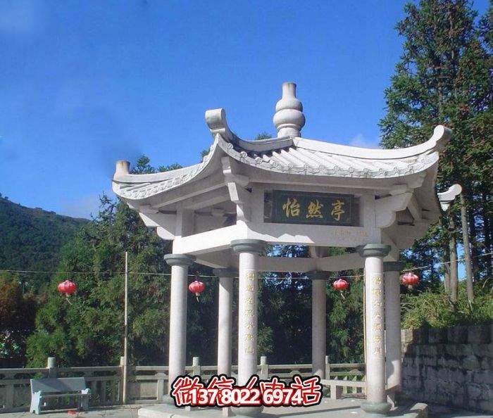 怡然仿古戶外建筑漢白玉擺放，增添農(nóng)場景觀魅力