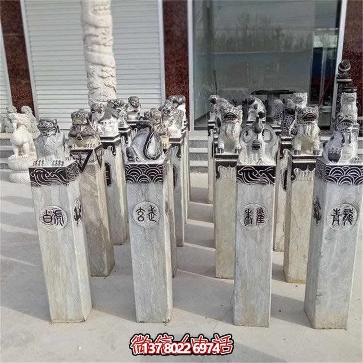 精美大理石雕塑，辟邪鎮(zhèn)宅，拴馬樁大型裝飾