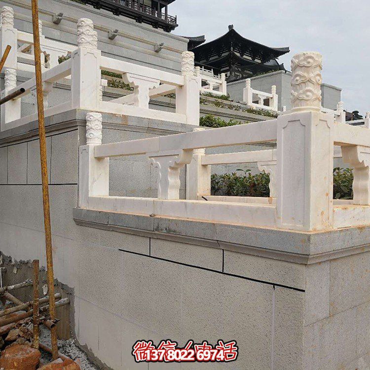 精美大理石石雕欄桿欄板，點綴您的景區(qū)別墅