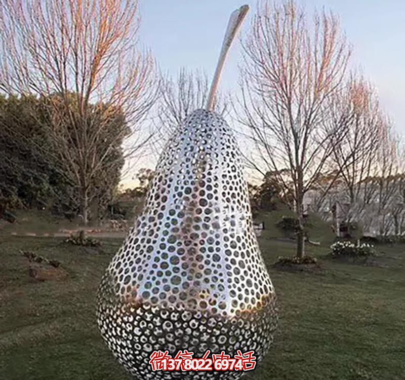 公園不銹鋼鏤空水果雕塑 公園不銹鋼鏤空水果雕塑