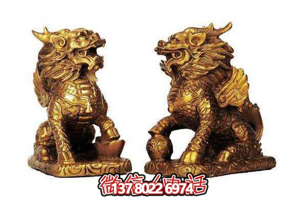 【不銹鋼鎏金麒麟雕塑——?jiǎng)?chuàng)意室內(nèi)商廈裝飾】