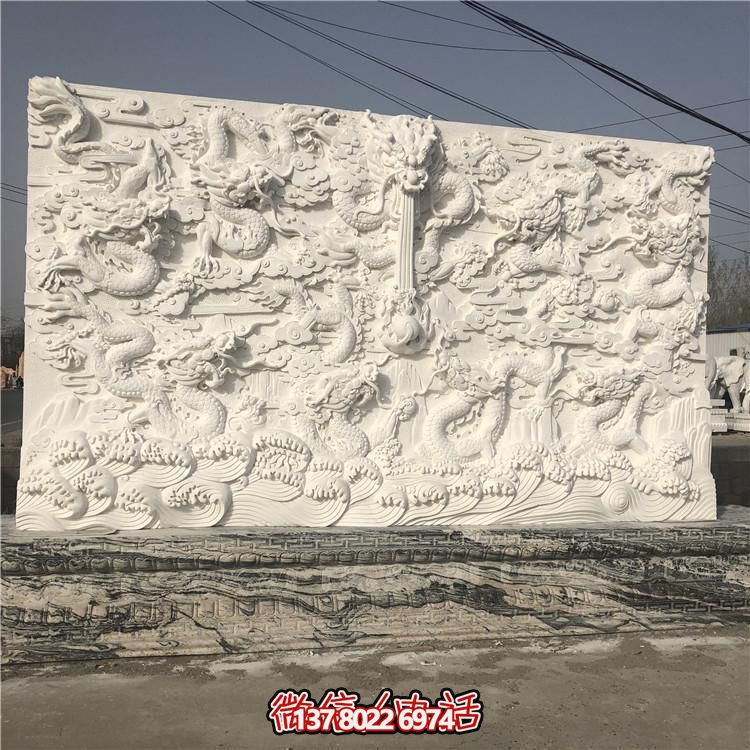 精湛雕刻的室內(nèi)大理石雕塑，為您的庭院增添浮雕照壁