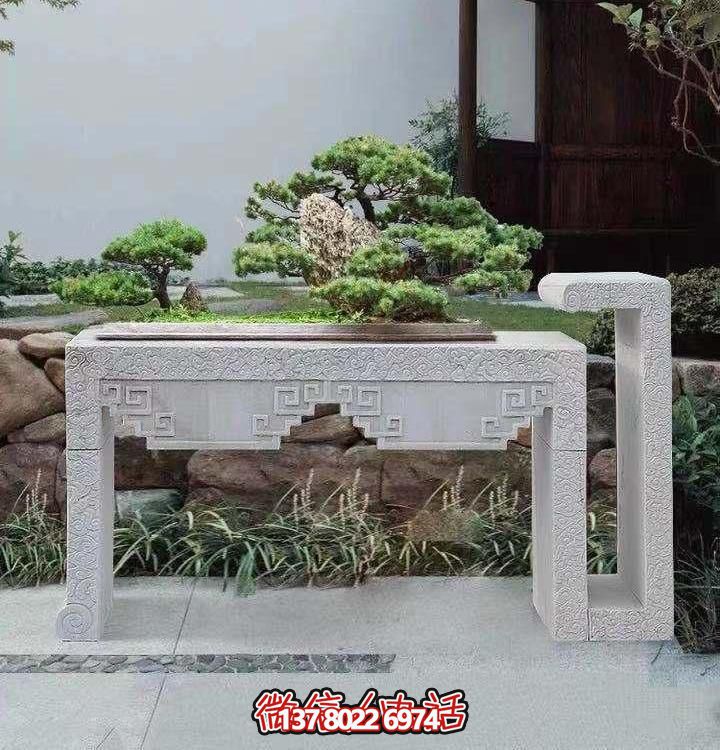 大理石浮雕雕塑花架景觀盆景，精致的別墅室內(nèi)景觀裝飾