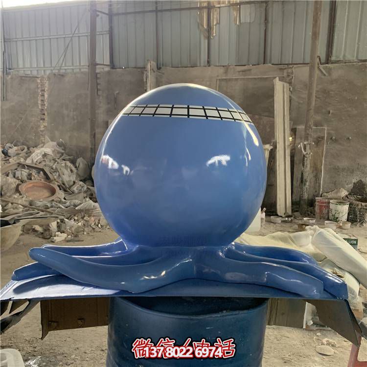 游樂(lè)園玻璃鋼卡通海洋動(dòng)物章魚小品雕塑