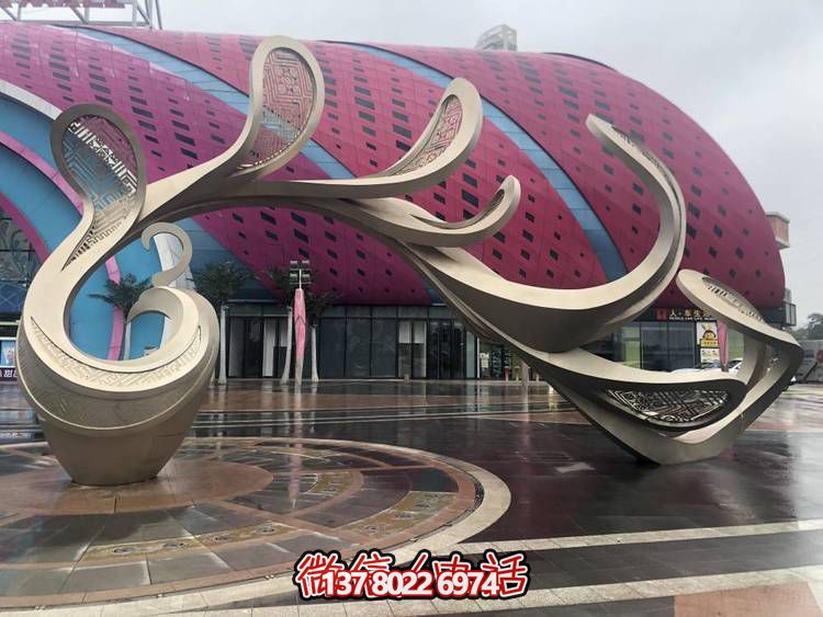 戶(hù)外園林景觀抽象大型鳳凰雕塑
