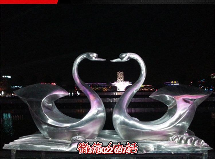 海邊不銹鋼白鋼創(chuàng)意個(gè)性天鵝雕塑 海邊不銹鋼白鋼創(chuàng)意個(gè)性天鵝雕塑