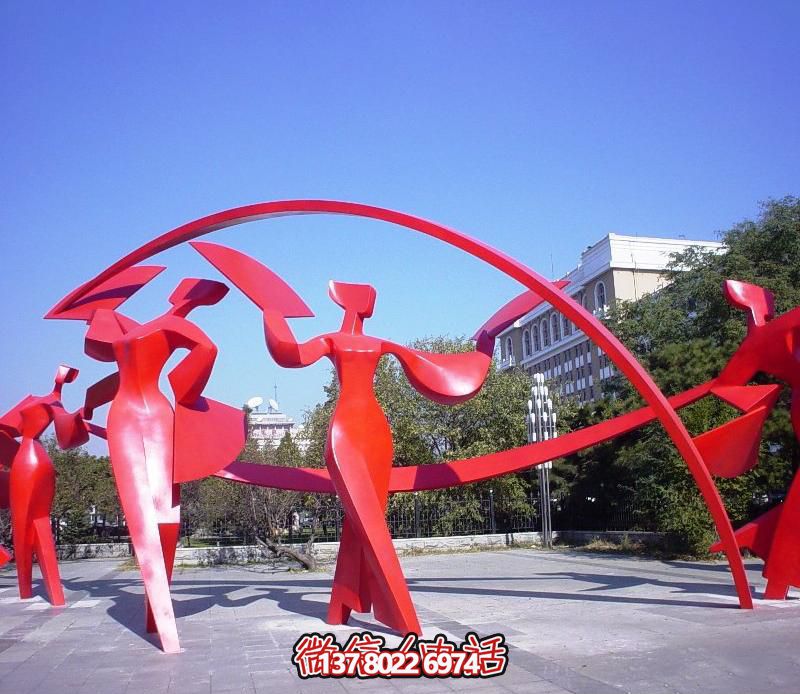 花園廣場不銹鋼扇子舞蹈雕塑 花園廣場不銹鋼扇子舞蹈雕塑