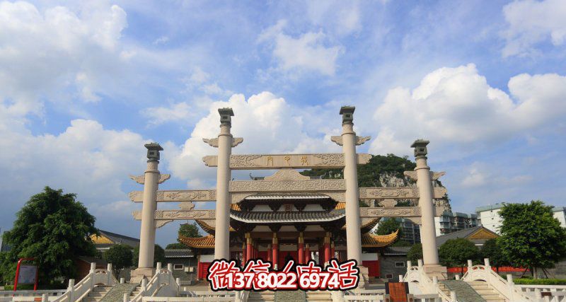 寺廟三門(mén)簡(jiǎn)易石華表石柱牌坊雕塑 寺廟三門(mén)簡(jiǎn)易石華表石柱牌坊雕塑