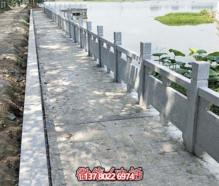 農(nóng)場池塘道路青石雕刻防護(hù)欄桿 農(nóng)場池塘道路青石雕刻防護(hù)欄桿