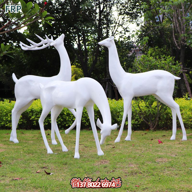 公園草坪樹脂鹿雕塑 公園草坪樹脂鹿雕塑