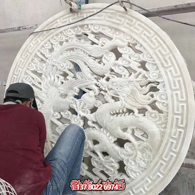 石雕影壁浮雕創(chuàng)意室內園林雕塑擺件