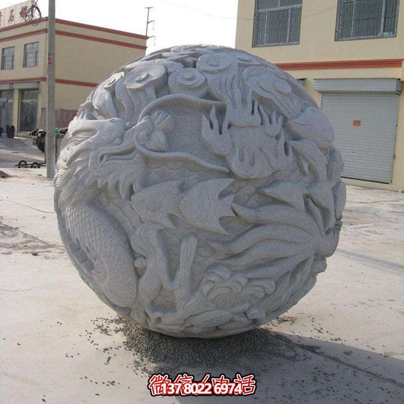 城市廣場(chǎng)球形石龍柱雕刻石雕仿古抱鼓石門墩擺件 城市廣場(chǎng)球形石龍柱雕刻石雕仿古抱鼓石門墩擺件