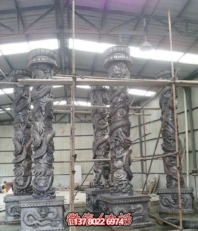 廣場仿銅龍柱玻璃鋼柱子雕塑 廣場仿銅龍柱玻璃鋼柱子雕塑