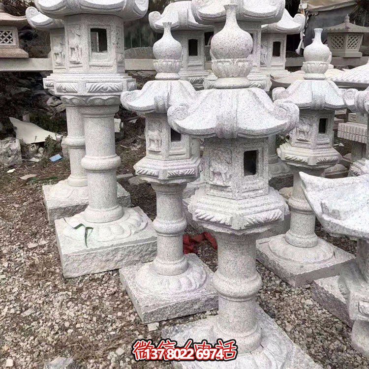 花崗巖石雕燈，中國(guó)傳統(tǒng)古建照明燈籠