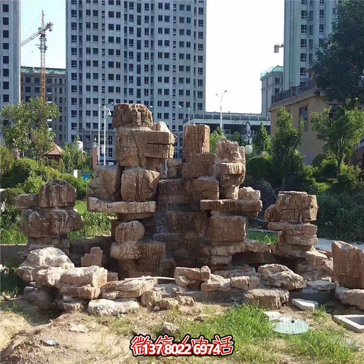 疊石假山，小區(qū)園林人造假山水景