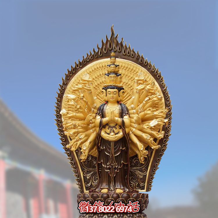 景區(qū)寺廟大型銅雕貼金浮雕千手觀音雕塑 景區(qū)寺廟大型銅雕貼金浮雕千手觀音雕塑