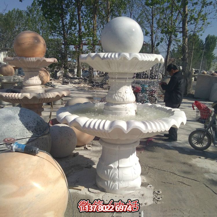 花園廣場漢白玉風水球景觀雕塑 花園廣場漢白玉風水球景觀雕塑