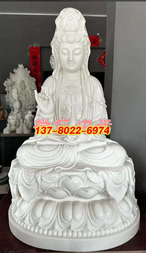 漢白玉石雕觀(guān)音景觀(guān)雕塑