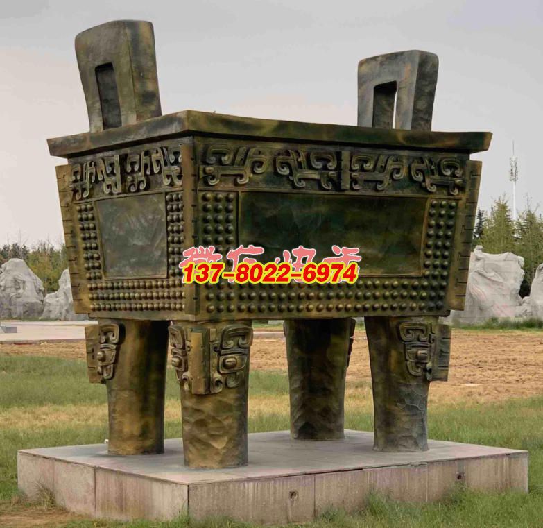古樸青銅鼎雕塑：傳承千年古韻的傳統(tǒng)銅雕力作